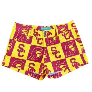 Loudmouth Ladies USC Trojans Shorts Checkered Golf Sportswear Womens Size‎ 8